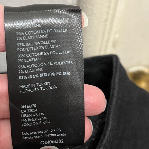 Free People We the free hi rise skinny distressed hem jeans ink black size 26 - Picture 12 of 14